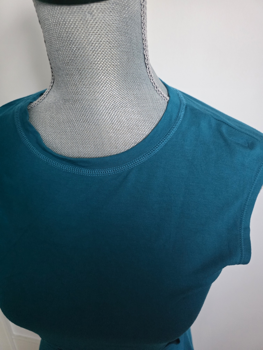 New Love, Fire Teal Cutout Midi Skirt Cotton Size M - Picture 3 of 5